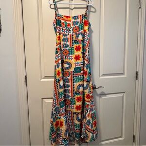 NWT Paper Heart Anthropologie Aztec Sunrise Dress Floral Patchwork Maxi Sz XL
